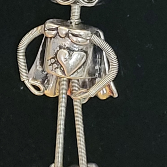 Cutest Silver Tones Super Robot Pendant Necklace - Picture 2 of 5